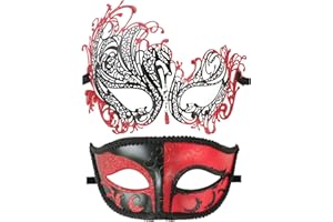 CODDSMZ Couple Masquerade Mask Metal Masks Venetian Party Mask Halloween Costume Mask Mardi Gras Mask