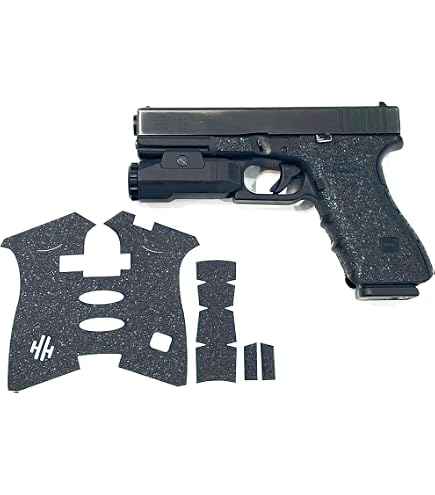 HANDLEITGRIPS Textured Rubber Index Finger Grip Tape Set for Glock 26 Gen 4 HANDLEITGRIPS Textured Rubber Index Finger Grip Tape Set for Glock 26 Gen 4