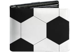 WRIGAEL Credit Card Holder Wallet Rfid Blocking Kids Boys Bifold Teen Cool Cute for Cash with ID Window Cardholder Teenage Teenager, Soccer