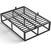 Bilily 18 Inch Full Bed Frame with Steel Slat Support,Heavy Duty Metal Platform Bed Frame Full Size Mattress Foundation,No Box Spring Needed,Easy Assembly,Noise Free,Black