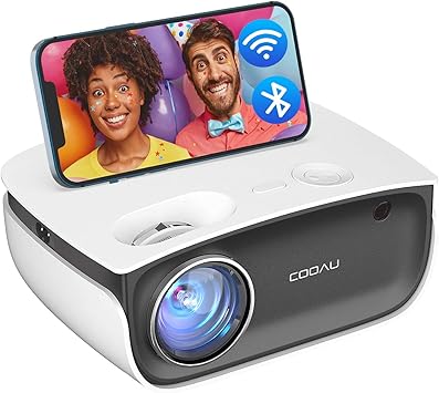 Amazon Com Portable Projector With Wifi Bluetooth Cooau A1 1080p Supported Hd Projector For Outdoor Movies 6000 Lumens Mini Home Projector Compatible Tv Stick Hdmi Laptop Dvd Ios Android Electronics