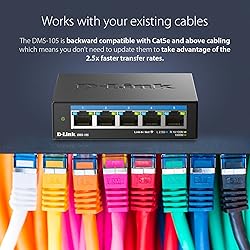 D-Link 5-Port 2.5GB Unmanaged Gaming Switch with 5