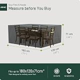 AWNIC Garden Furniture Cover Waterproof 420D Oxford Heavy Duty 180x120x71cm view 2