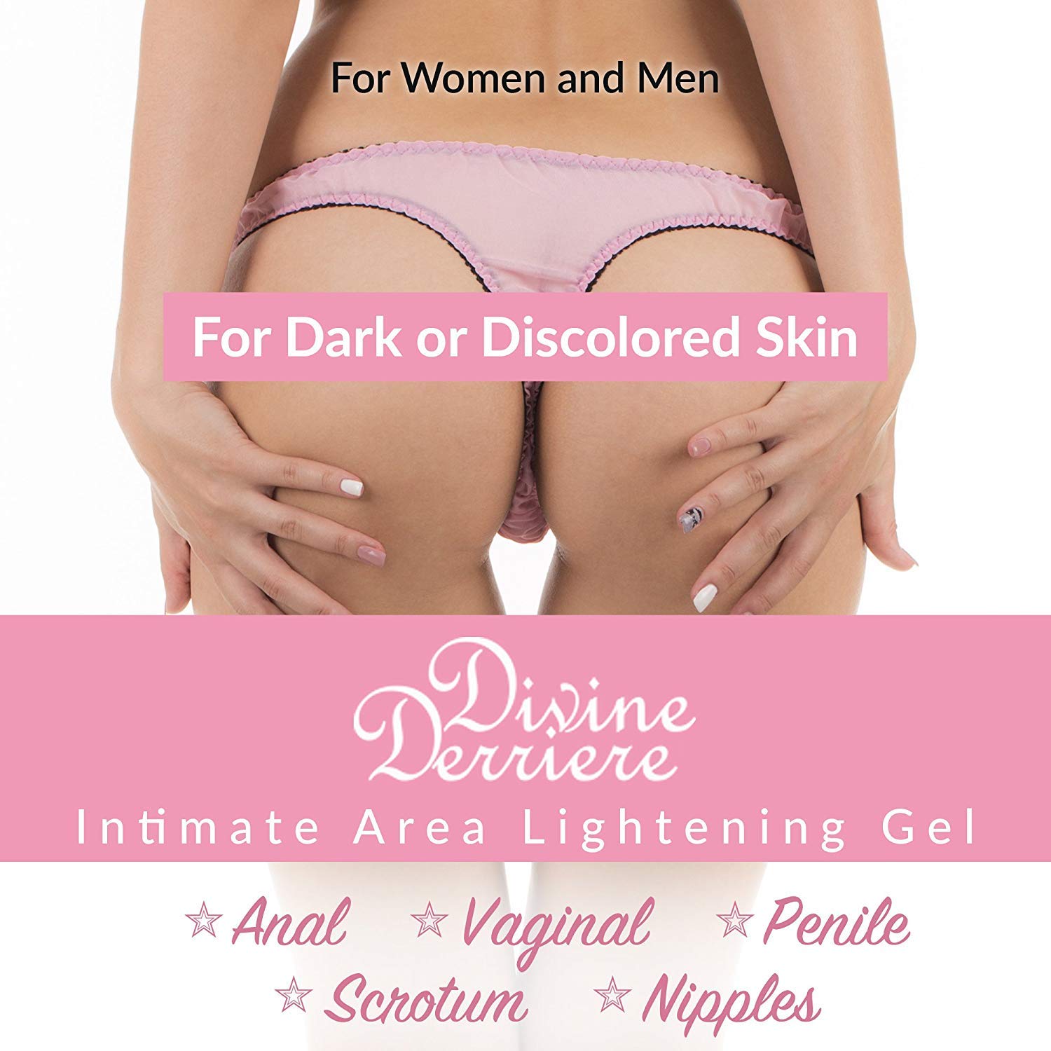 Divine Derriere Intimate Skin Lightening Gel for Body, Face, Bikini and Sensitive Areas - Skin Whitening Cream Contains Mulberry Extract, Arbutin, B-White Peptide 30ml / 1 oz. : Beauty