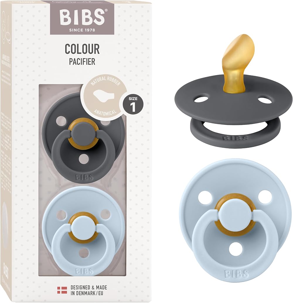 BIBS Colour Anatomical 2-Pack Pacifier Orthodontic Nipple 0-6 Months Denmark