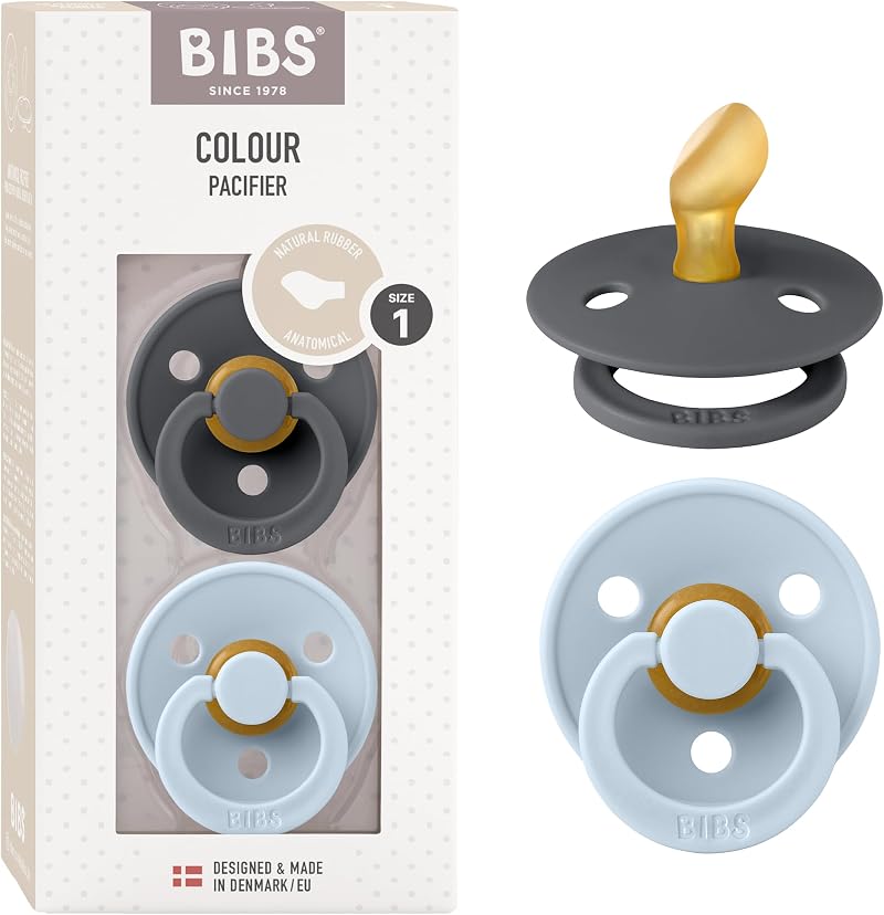 BIBS Colour Anatomical 2-Pack Pacifier Orthodontic Nipple 0-6 Months Denmark