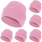 ZH 6 Pack Men's Winter Knit Beanies with Fleece Lining, Warm Stretchy Skull Caps for Cold Weather, Unisex Thermal Hats