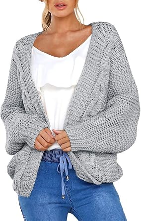 loose knit casual cardigan