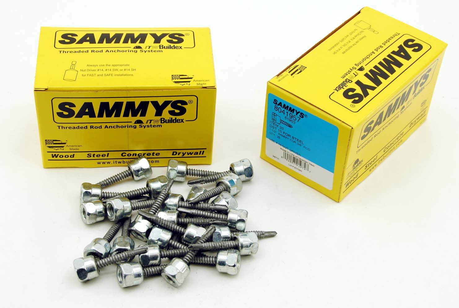 (25) Sammys 3/8-16 x 1-1/2 Threaded Rod Hanger for Steel 8041957 Self ...