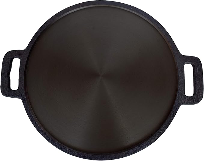 Highkind Cast Iron Dosa Tawa 12 inch PreSeasoned, Perfect