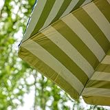 Harbour Housewares Red Striped Beach Parasol UPF50+ 1.74m Diameter 1.93m High view 3