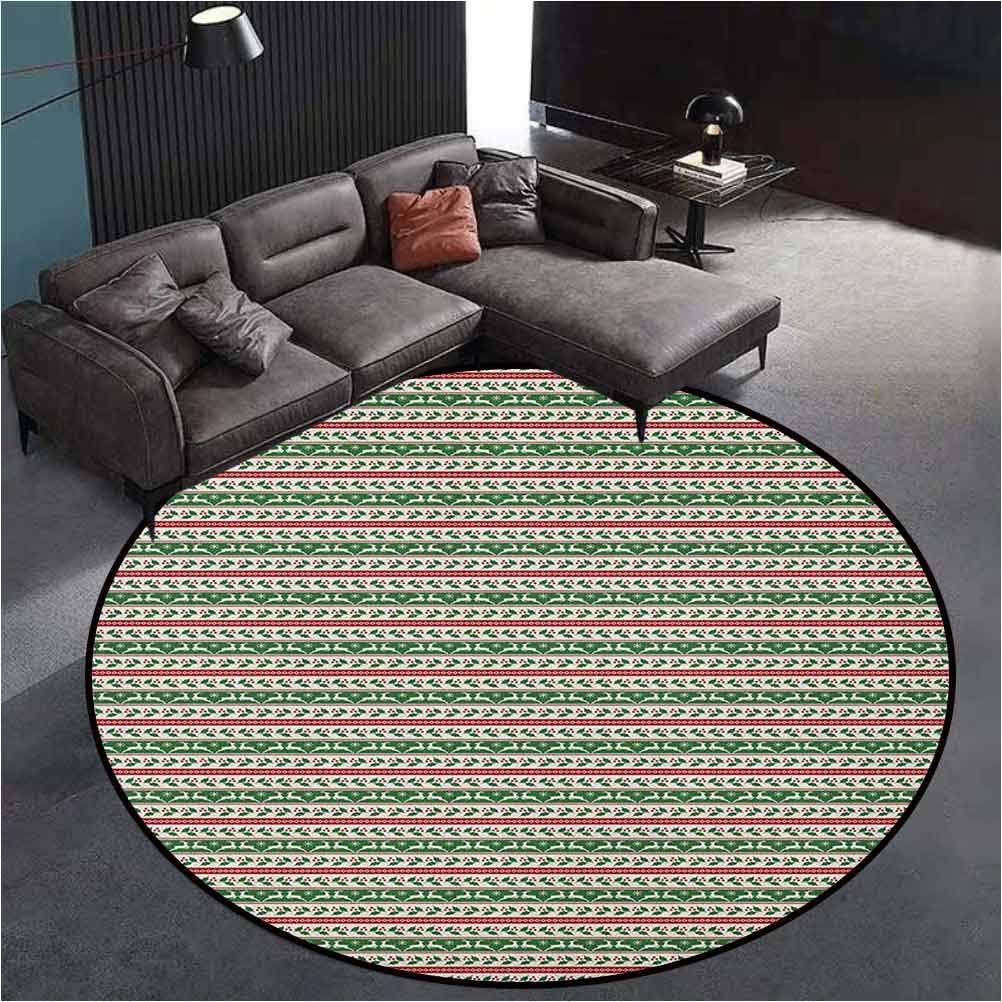 Christmas Ultra Soft Round Area Rug for Kids Baby Bedroom