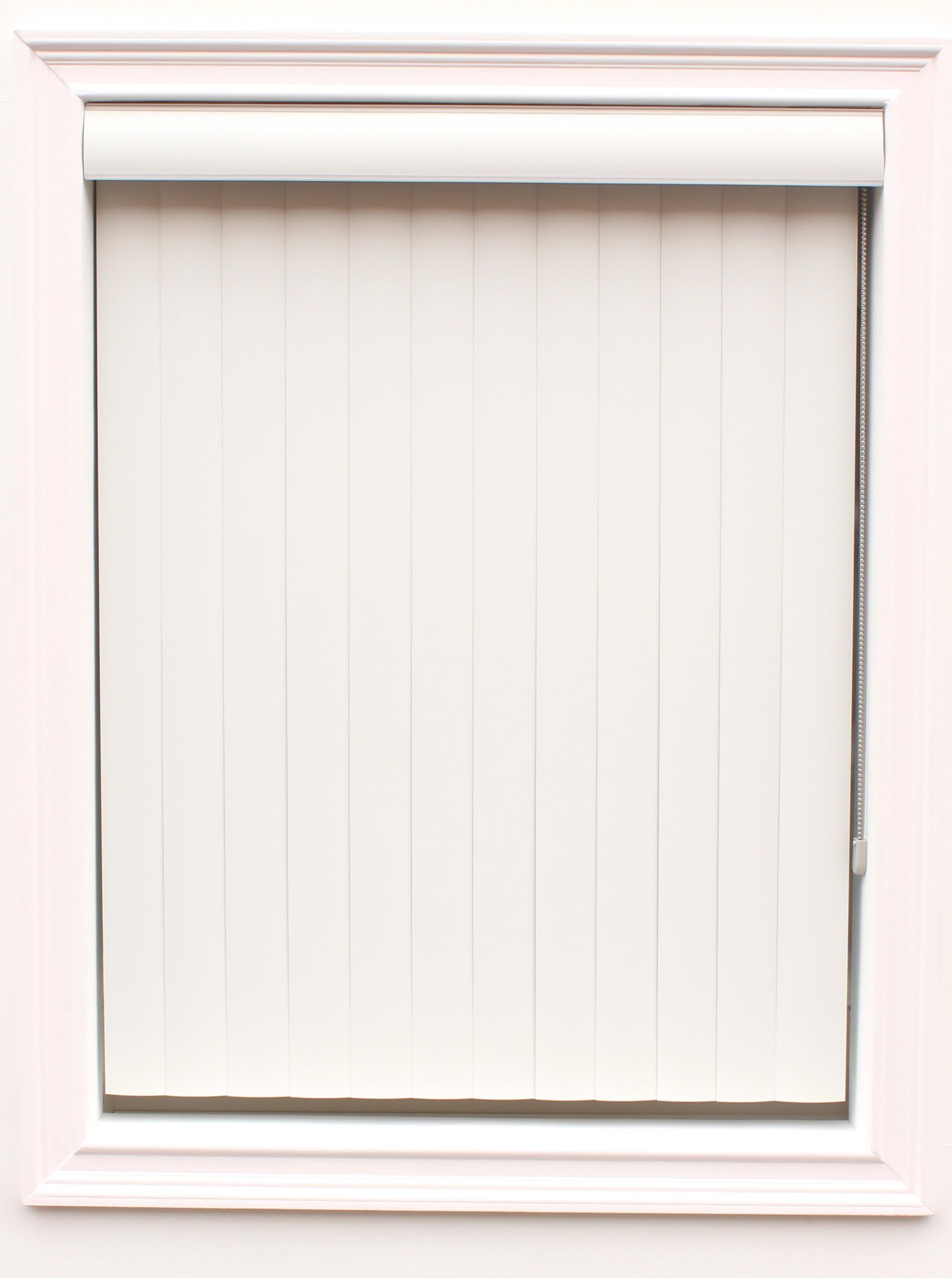 New Age Blinds Curved Vertical Blinds, Center Opening, Inside Mount, 146-1/2 by 118-Inch, Polar