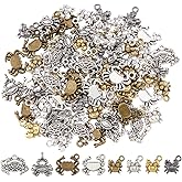 DICOSMETIC 80Pcs 8 Styles Crab Charms Alloy Tibetan Pendants Marine Charms Bulk for DIY Necklace Jewelry Making, Hole: 1.6-2mm