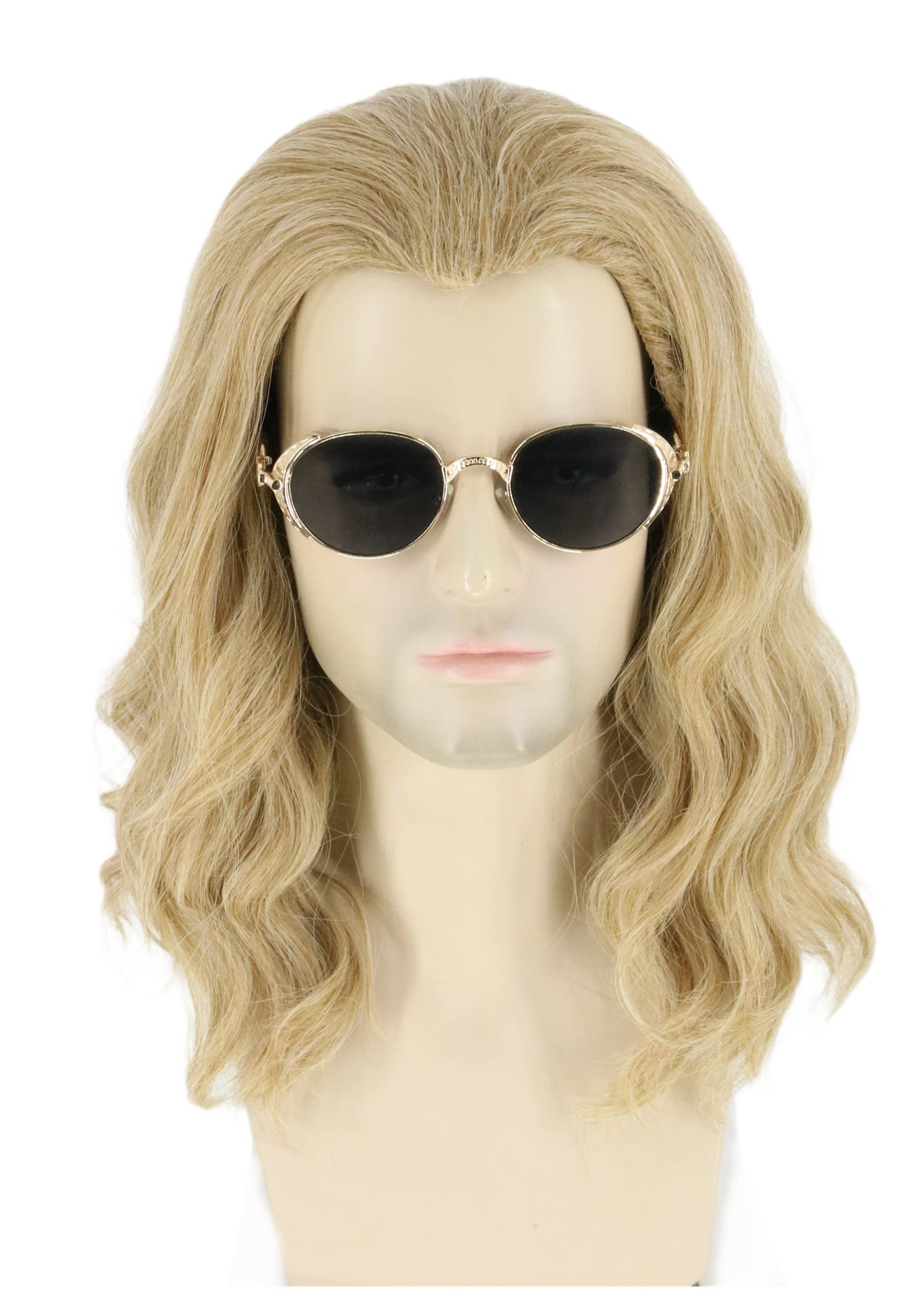 Photo 1 of LeMarnia Men's Wig Blonde Wave Wigs for Cosplay Superhero Wig Halloween Party Costume Wig