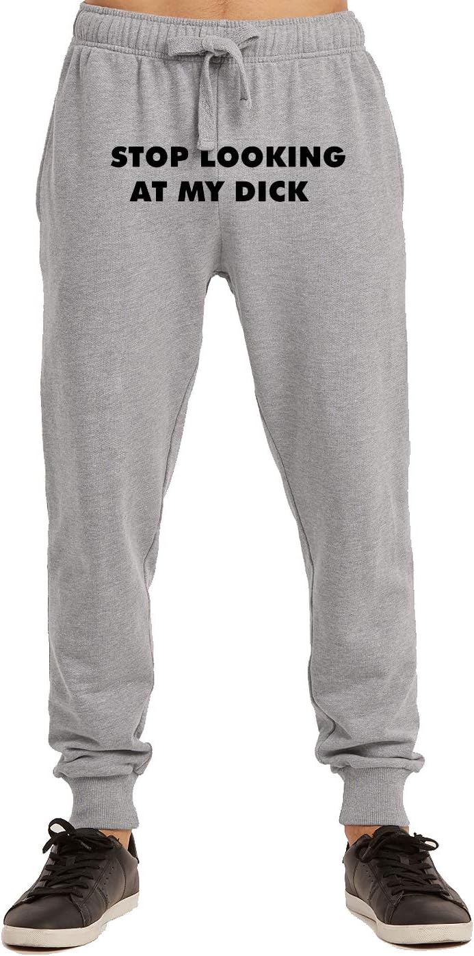 Lovedusts Stop Looking at My Dick - Men's Jogger Sweat Pants