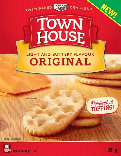 KEEBLER TOWN HOUSE ORIGINAL CRACKER, 391G/13.8OZ 2-PACK {IMPORTED FROM CANADA}