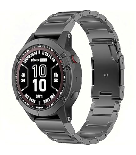 Amazon.com: Garmin QuickFit 22 Watch Band - Vented Titanium