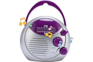 LICAEVEY IPX4 Water Proof Shower Radio, Portable AM FM Radio for Bathroom Kitchen Outdoor, Battery Powered FM: 88-108MHz AM: 530-1600KHz