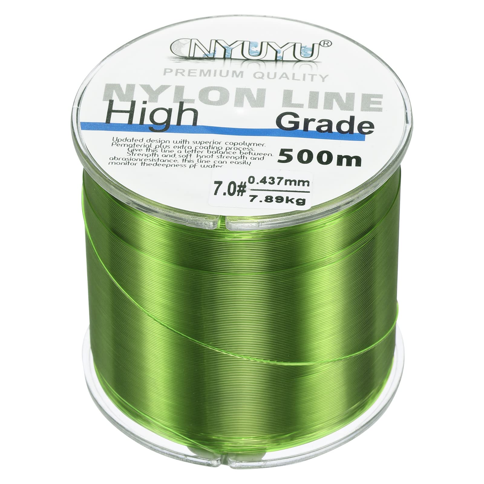 PATIKIL 547Yard/1640FT Nylon Fishing Line, 17Lb Monofilament String Wire Fluorocarbon Coated for DIY Craft Hanging Decoration, Light Green