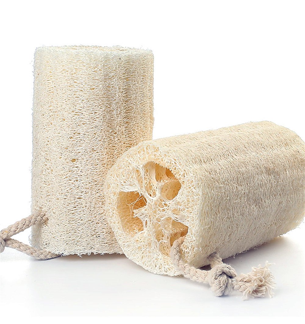 ZOMTOP Natural Loofah Exfoliating Bath Sponge (3 PACK of 4