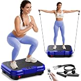 AoraPulse Vibration Plate Exercise Machine with 9 Programs 250 Speeds, Pink | Vibrating Plate for Lymphatic Drainage Weight Loss, 400 Lbs Capacity Full Body Workout Shake Plate for Home Women Men
