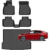 for BMW X2 Floor Mats 2023 2022 2021 2020 2019 2018,Car Mats All Weather Floor Mats 1st & 2nd Row & Cargo Liner Anti-Slip Custom Fit for X2 Accessories,Black