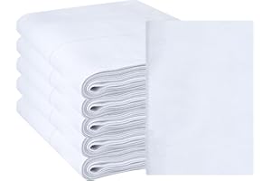 Linteum Textile Supply Birdseye Prefold Cloth Diapers 4-6-4 Ply 12x19 Inches Burp Cloth 100% Cotton Diapers for Babies Unisex No Shrinkage Washable Reusable Diaper (White) 6 Pack