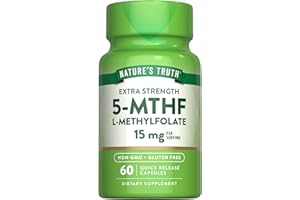 NATURE'S TRUTH L Methylfolate 15mg | 60 Capsules | Non-GMO & Gluten Free Supplement | Extra Strength | by Natures Truth
