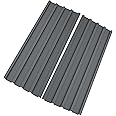 Corrugated Roofing Panels Galvanized Steel Roof Panels, L60.63×W16.77 Inch Heavy Duty Metal Roof Panels, Roof Protector for Garages, Sheds, Stables and Mobile Homes, Grey, 10PCS