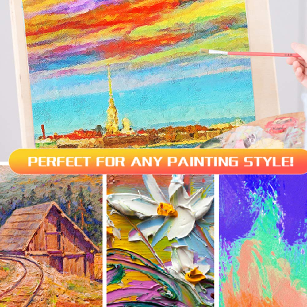 Acrylic Paint Set 12ml x 24 Paints Tubes, 24 x Rich Pigment Colors Non