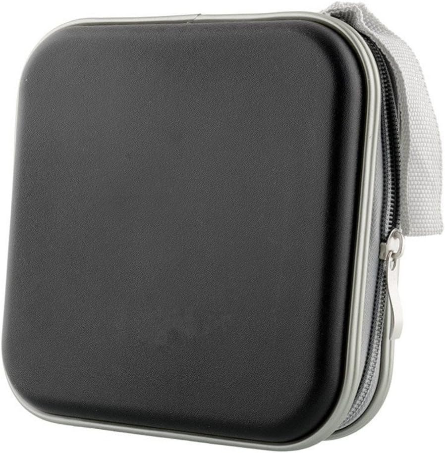 HomikiCase Organiser for CD Case Wallet Portable for Car Office Travel 40 Disc CD DVD Storage Bag 4 Colours unico Black