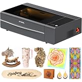 xTool P2S 55W CO2 Laser Cutter, Smart Desktop CO2 Laser Engraver and Cutter | Dual Smart 16MP Cameras, 3D Curved Cylinder Engraving, Create with Wood and Metal Acrylic Glass Fabric Leather