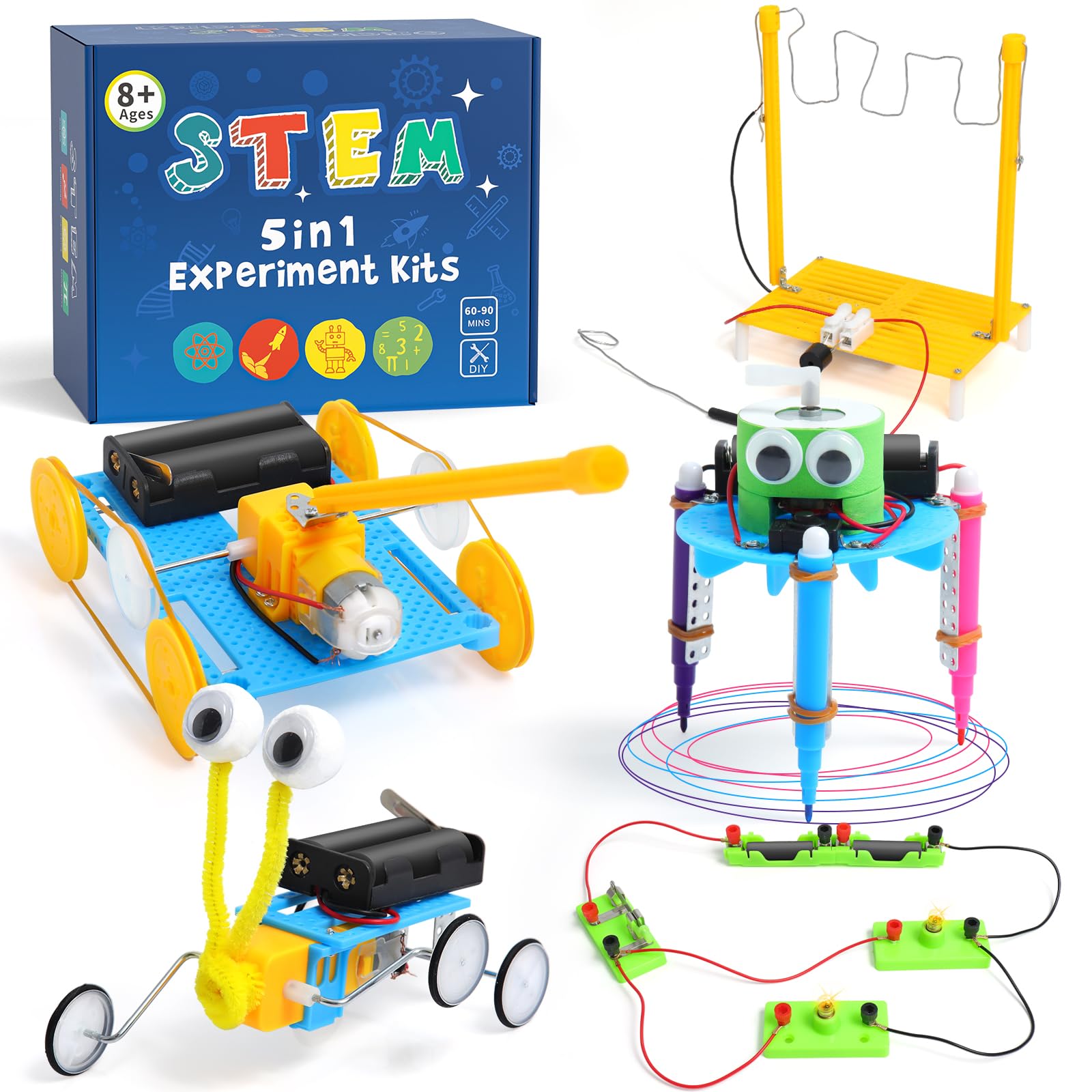 Experimente für Kinder ab 8 9 10 11 12 13 14, Elektronik Baukasten, Experimentierkasten, Elektro Baukasten für Kind, Bausatz Kinder Elektro Spielzeug Geschenke ab 8 9 10 11 12 13 14 Jahre Jungen