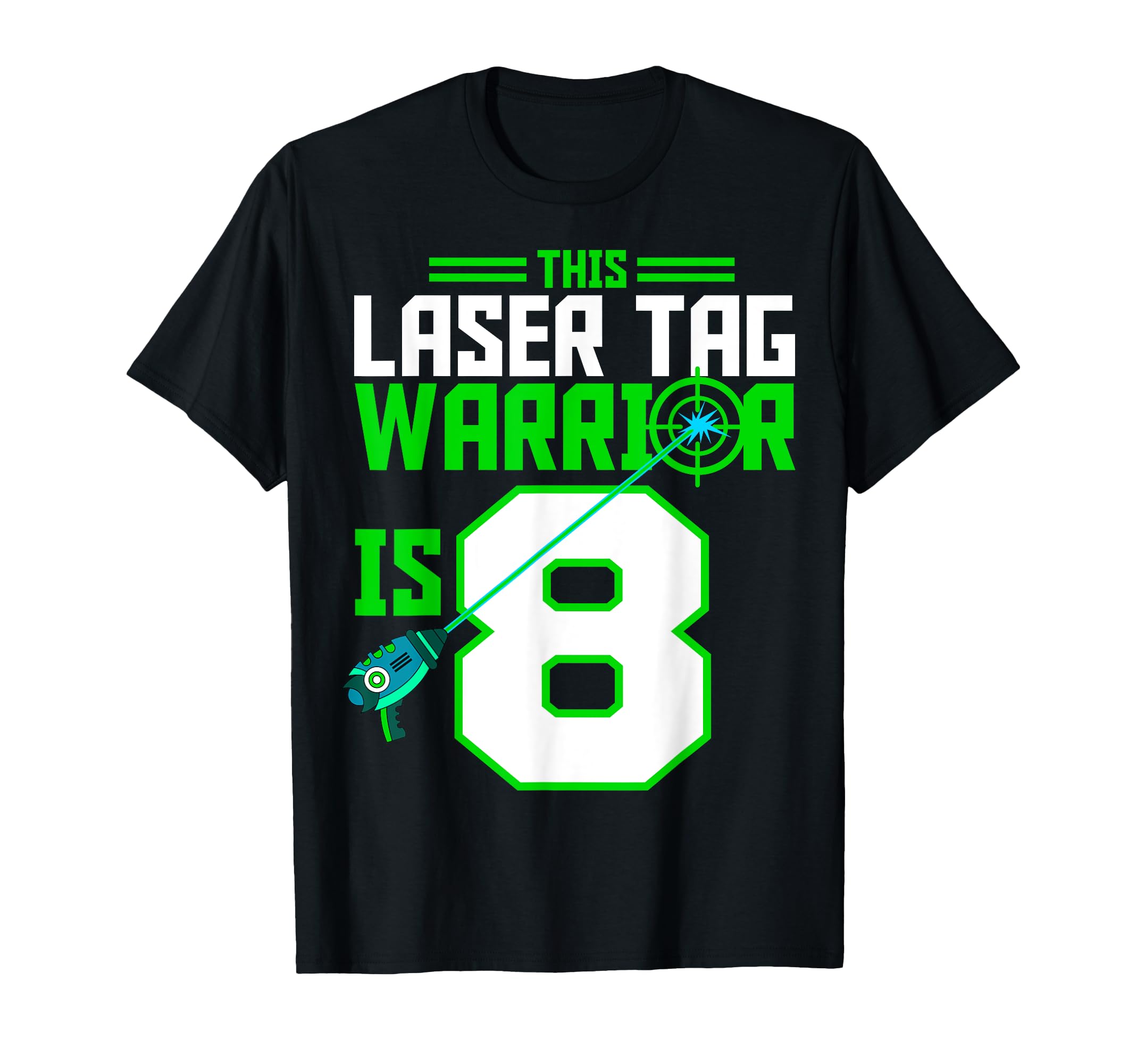 Photo 1 of This Laser Tag Warrior is 8 Gaming Birthday Party T-Shirt