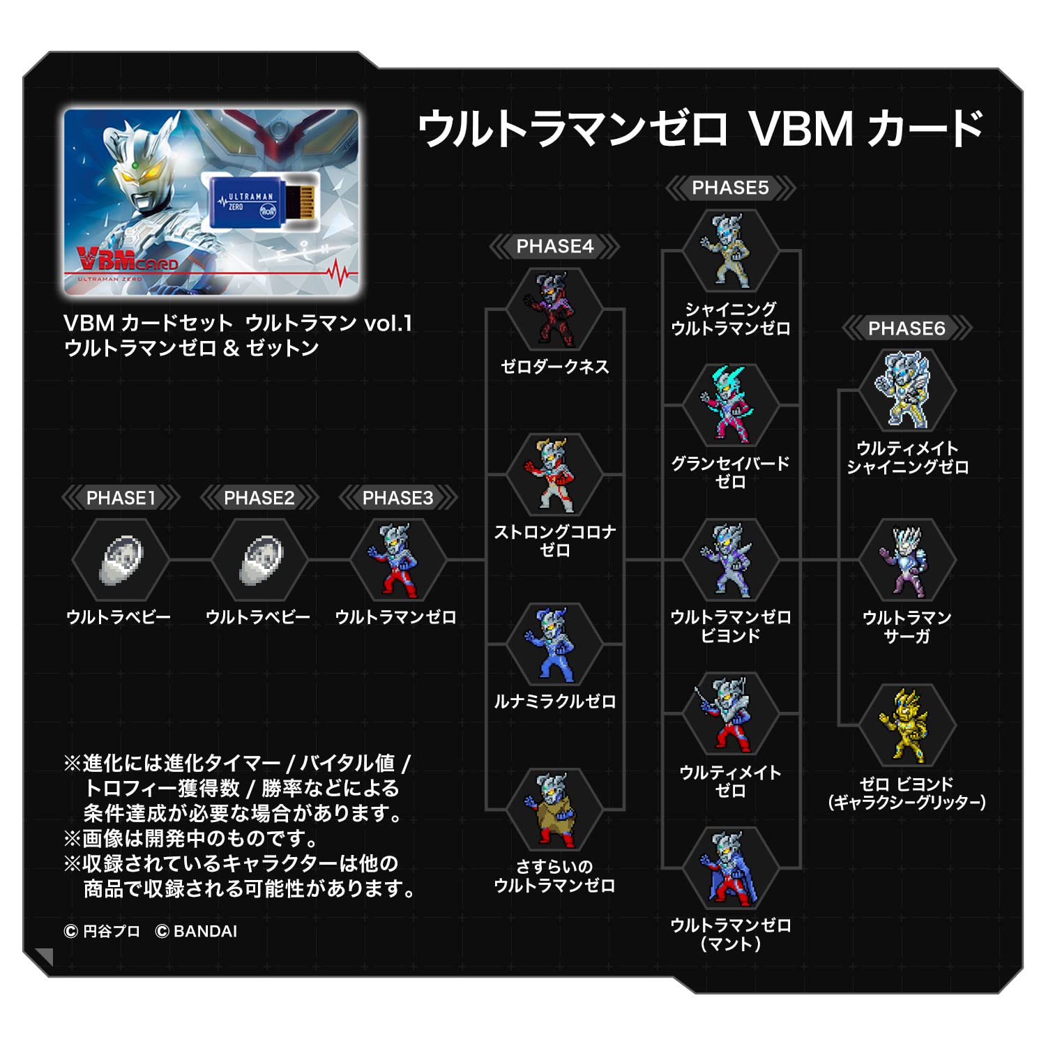 BANDAI Vital Bracelet Ultraman VBM Card Set Vol. 1 - Ultraman Zero & Zetton
