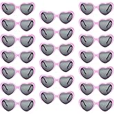 QYVEWY 20 Pack Red Heart Sunglasses Bulk for Women Men Heart Shaped Bachelorette Sunglasses