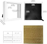 sunmeg 3D Shadow Box Frame 10x10 Wooden Deep Display Personalised Photo Frame view 2