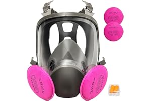 Yingorrs Gas Masks Survival Nuclear and Chemical, Respirator Mask with Filters for Asbestos, Fume, Resin, Painting and Dust