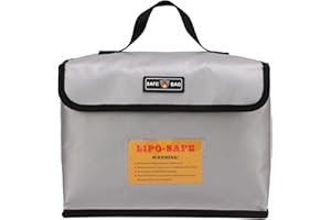 Lithium Battery Explosion Proof Bag Zipper Closure Portable Fire Roof Battery Protective Storage Pouch