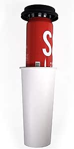 Trinken Lid - The Ultimate Stealth Cooler Snaps On Top of Cans, Suspends in Cup, Insulates and Hides Keeping Drinks Cold and Discrete (Black)