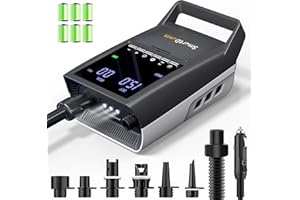 SMARTDAWN Rechargeable Paddle Board Pump, 2025 Portable SUP Air Pump with Dual Stage Inflation, 3x4500MAH, Up to 20 PSI, 30% Faster with Auto-Off, Ideal for Kayaks, Boats, and Tents