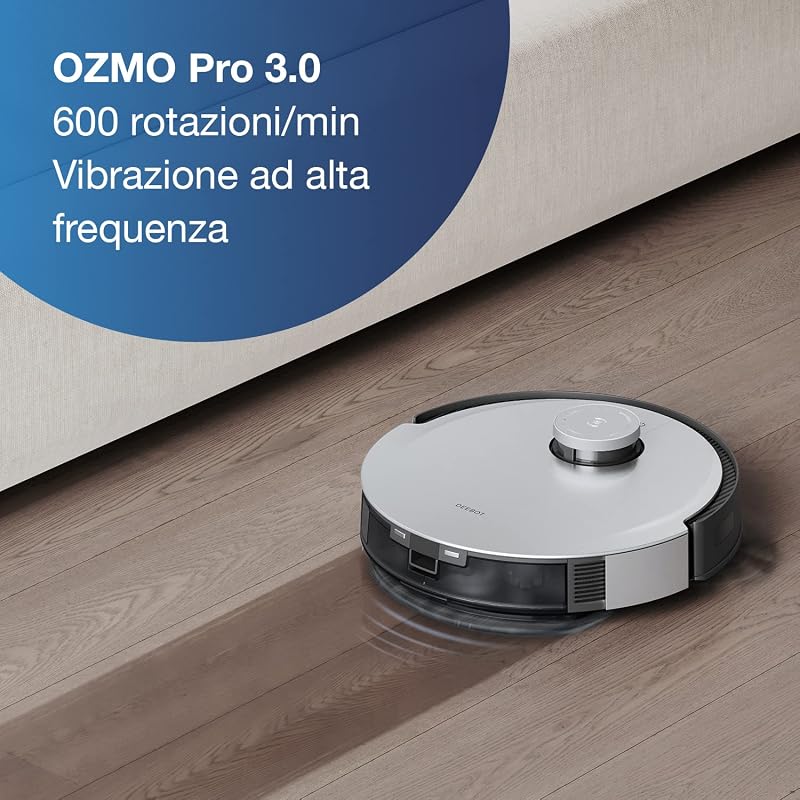 DEEBOT X1+ Robot Aspirapolvere con Funzione Mopping e Stazione di Aspirazione Automatica 3.2L, 5000pa, Evitazione Ostacoli 3D e Mappatura, Design Jacob Jansen, Batt 5200mAh, Assistenza Vocale