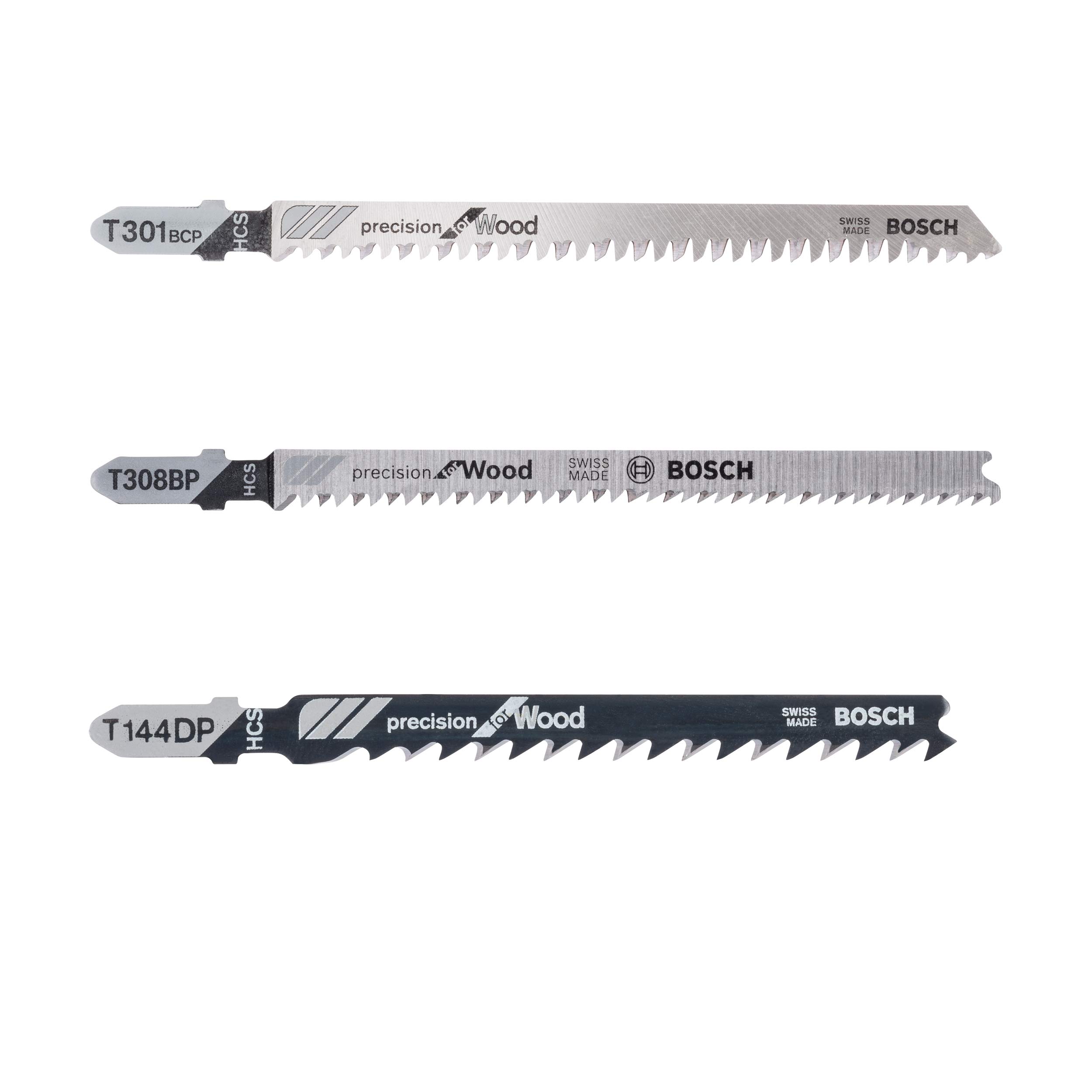 Bosch Professional 2607010905 Precision Jigsaw Blades x 30 for Wood in Tough Box, Grey