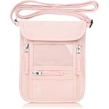 WALNEW Neck Wallet Travel Neck Pouch Passport Holder with RFID Blocking for Women & Men – Hidden Security Organizer Bag to Ho