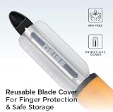 Deiss PRO Swivel Vegetable Peeler Stainless Steel Orange with Non-Slip Grip view 5