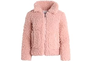 Steve Madden Girls' Jacket – Zip Up Sherpa Fleece Sweatshirt Jacket – Casual Teddy Coat for Girls (4-16)