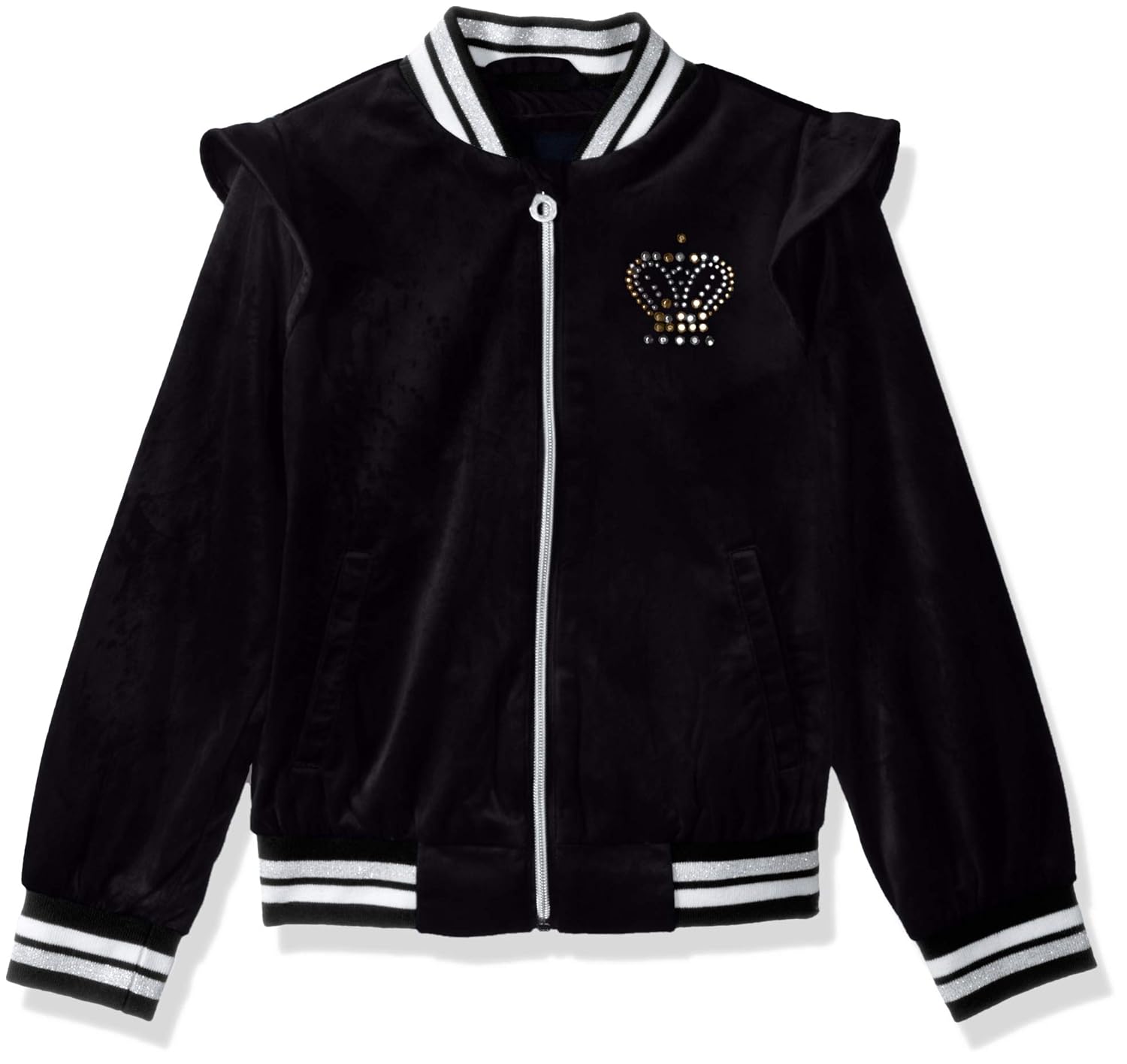 Limited Too Girls Crown Velour Bomber Jacket Outdoor Clothing Outdoor