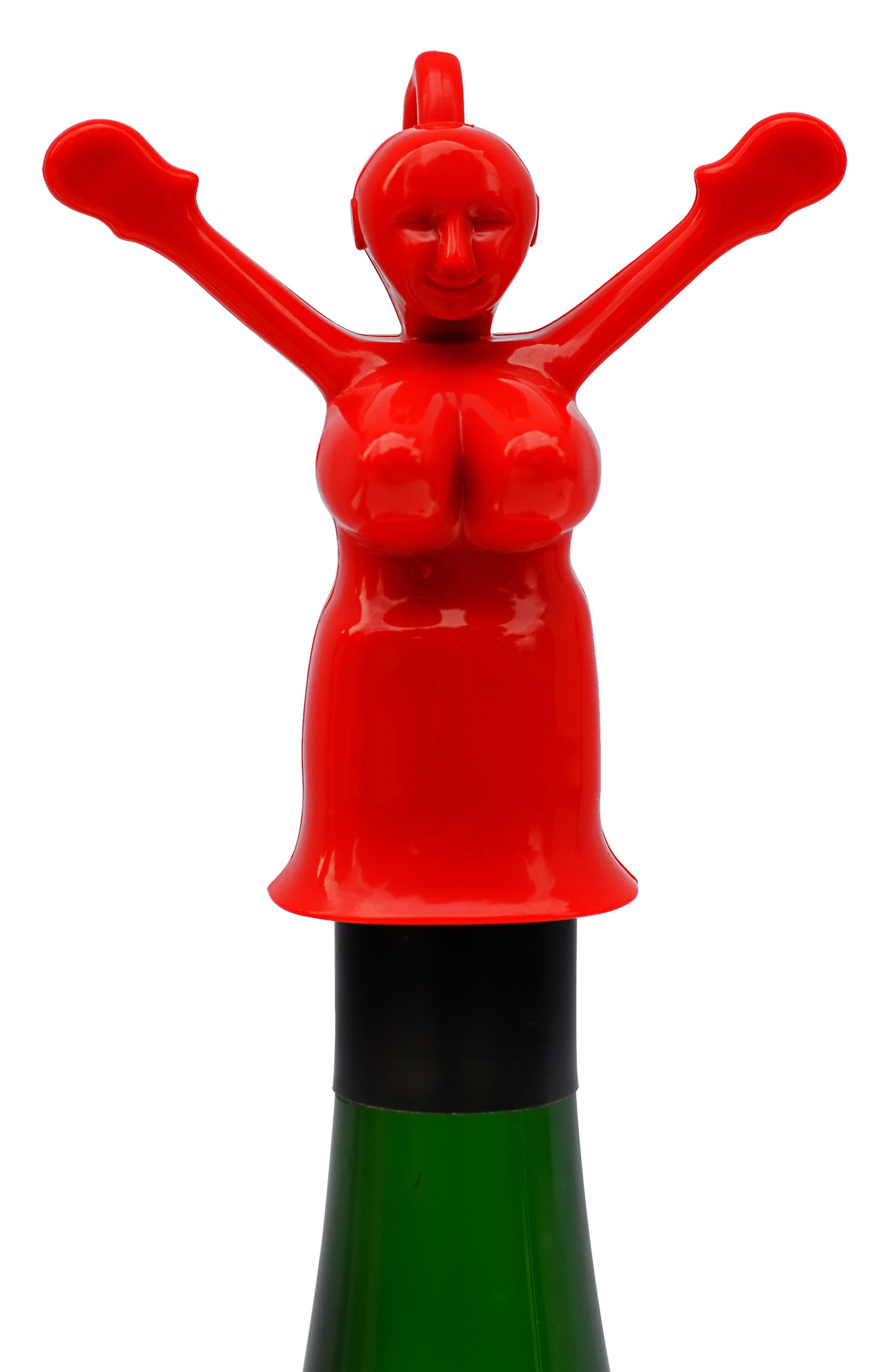 Fairly Odd Novelties Mrs. Perky Novelty Bottle Stopper, Red