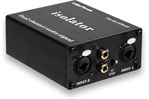 SIUNIMAS Pro GLI-XTR-02 3Pin XLR/RCA/TS/TRS Ground Loop Noise Isolator Box Hum Eliminator for Home and Office Audio Playing System Ground Loop Isolation (Pro GLI-XTR-02)